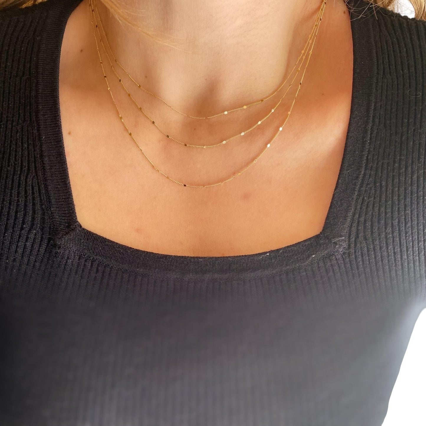 Delicate Curb Link Chain 18k Gold Filled Necklace