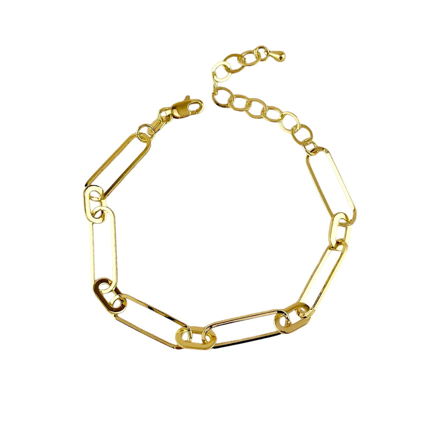 Chunky Paperclip Link Chain 18k Gold Filled Bracelet