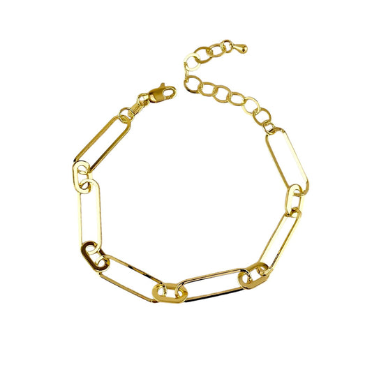 Chunky Paperclip Link Chain 18k Gold Filled Bracelet