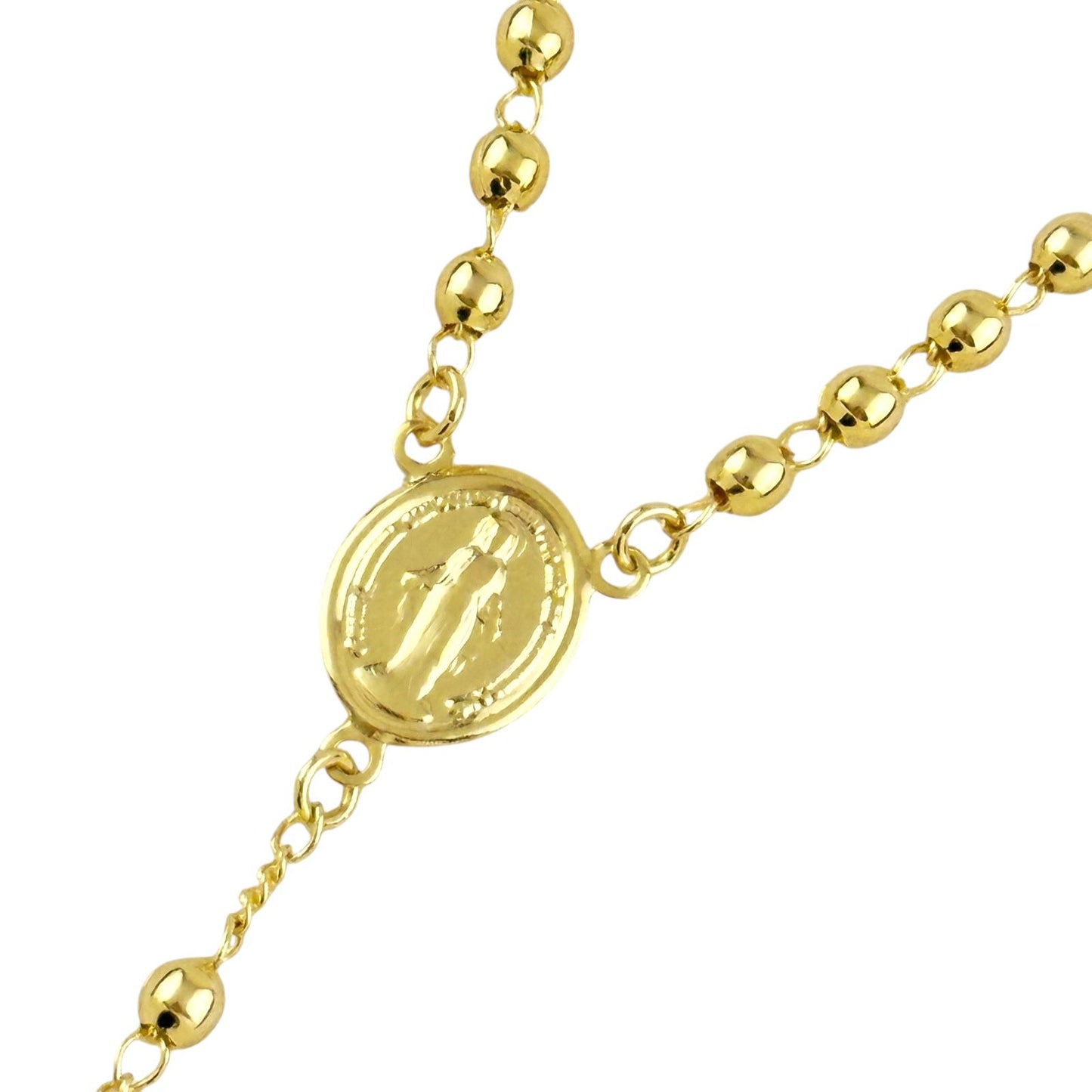 3.3mm Beads Rosary 18k Gold Filled Necklace