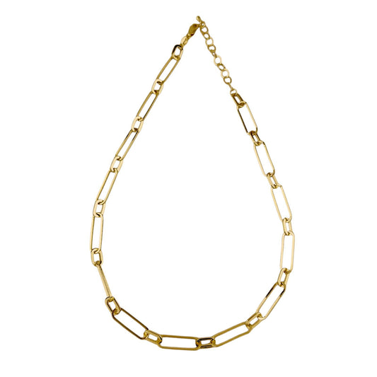 Chunky Paperclip Link Chain 18k Gold Filled Necklace