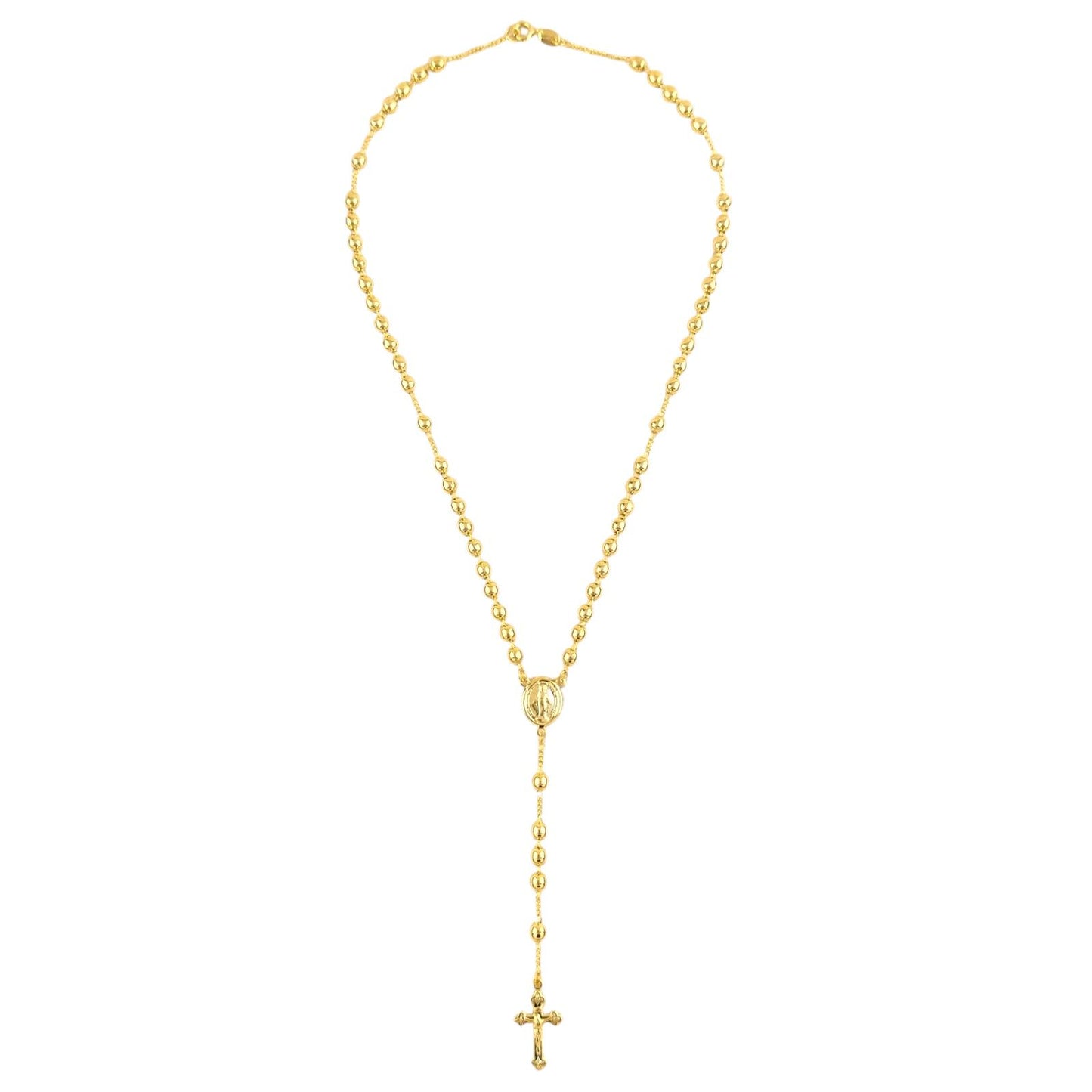 4.5mm Beads Rosary 18k Gold Filled Necklace