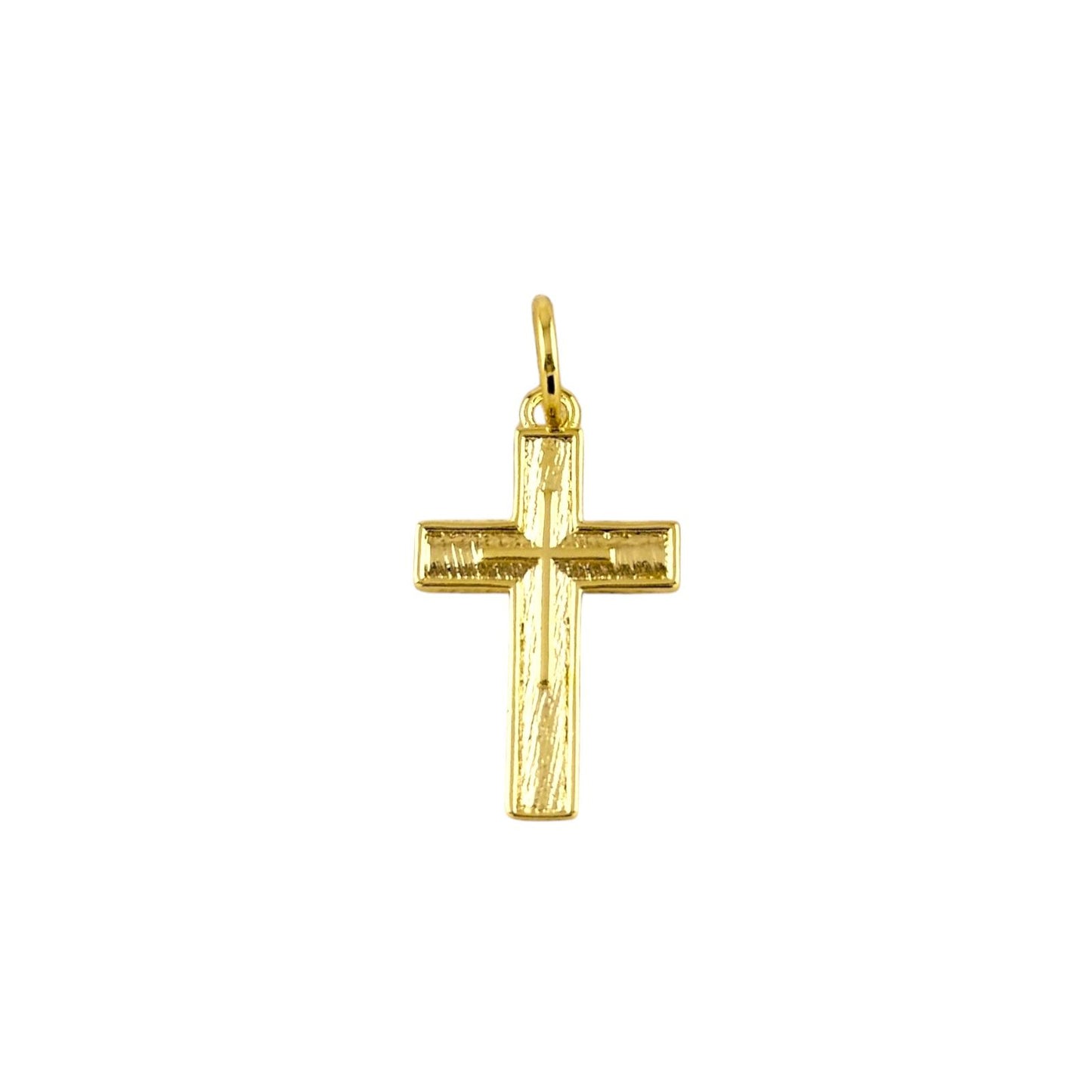 Textured Cross Cross 18k Gold Filled Pendant