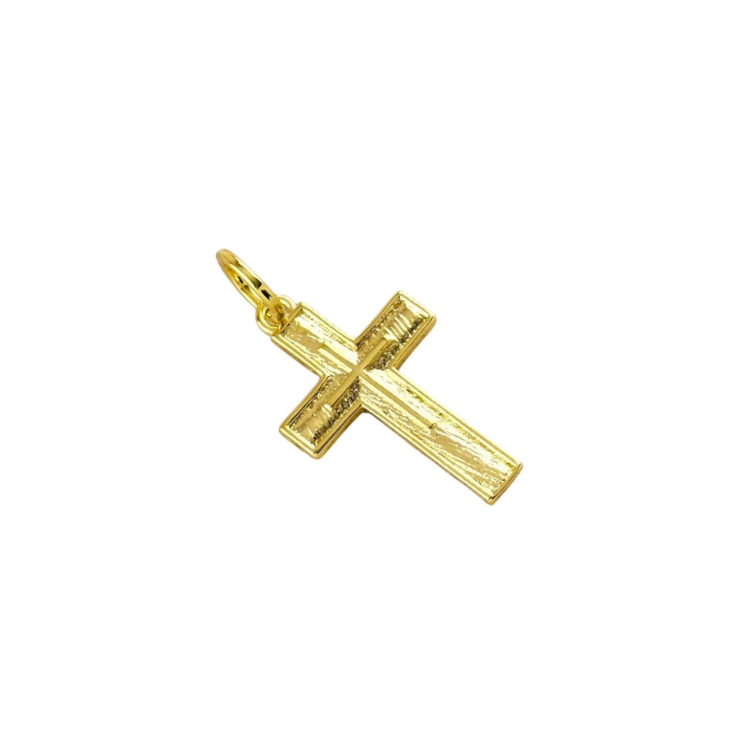 Textured Cross Cross 18k Gold Filled Pendant