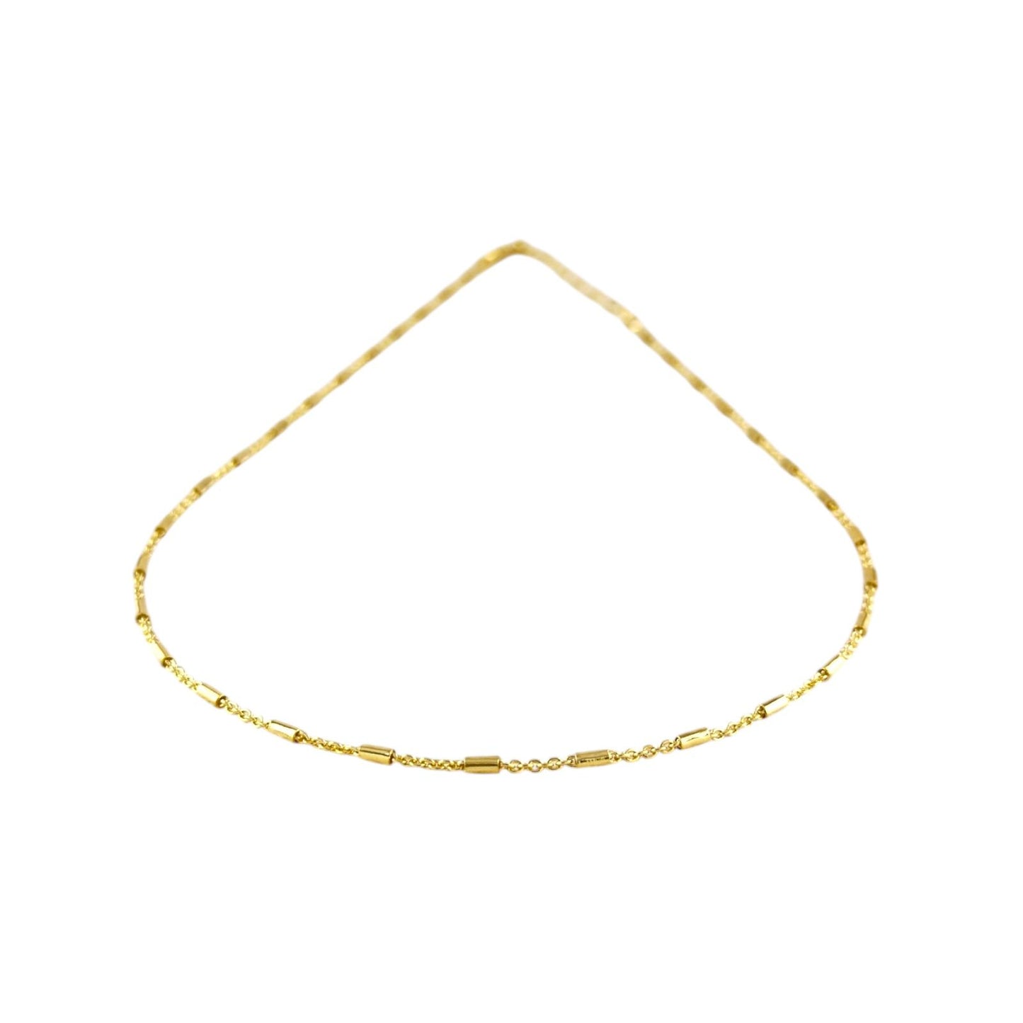 Tube Link 18K Gold Filled Chain Necklace