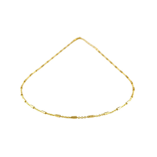 Tube Link 18K Gold Filled Chain Necklace