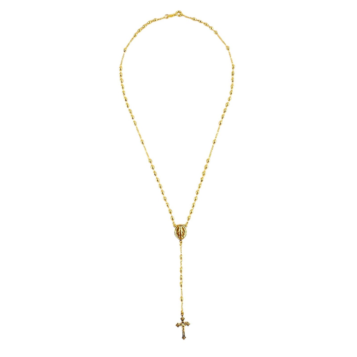 3.3mm Beads Rosary 18k Gold Filled Necklace