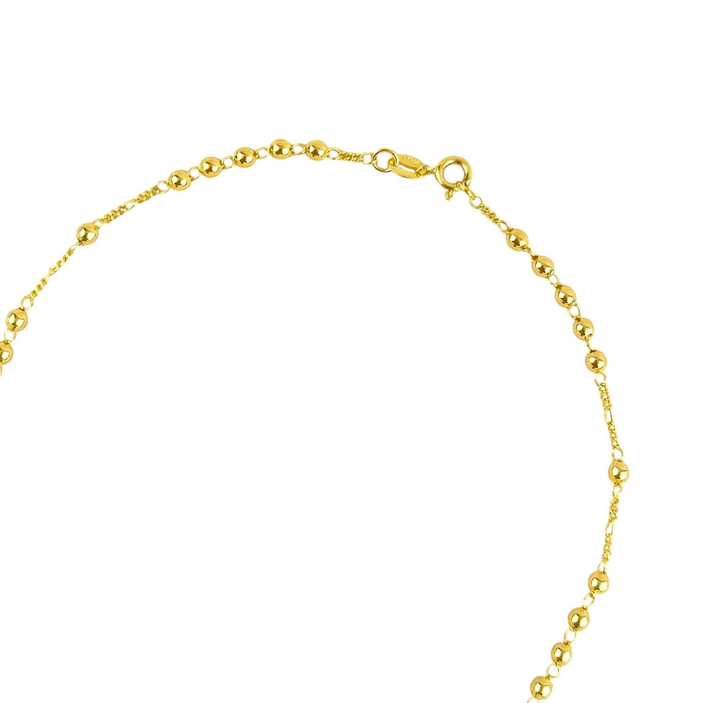 3.3mm Beads Rosary 18k Gold Filled Necklace