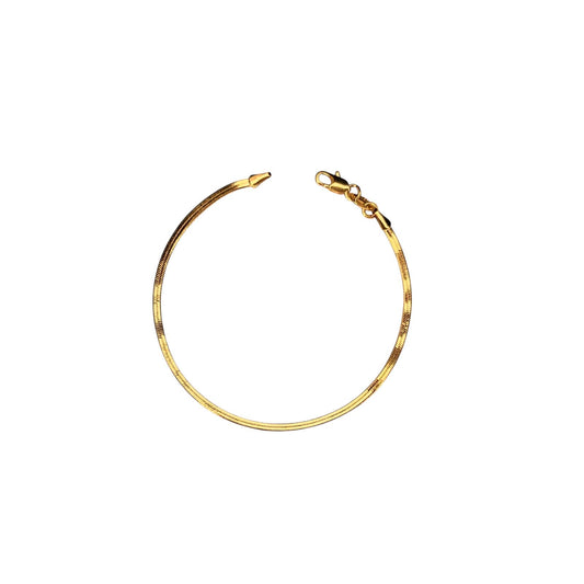 Herringbone Design 18K Gold Filled Bracelet