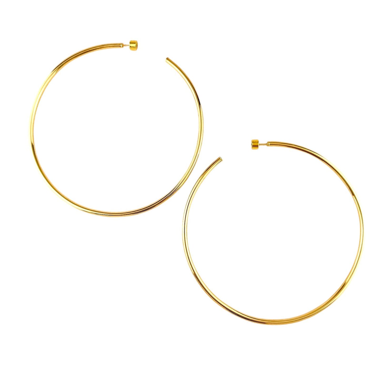 105mm Oversized Hoop 18k Gold Filled Earrings