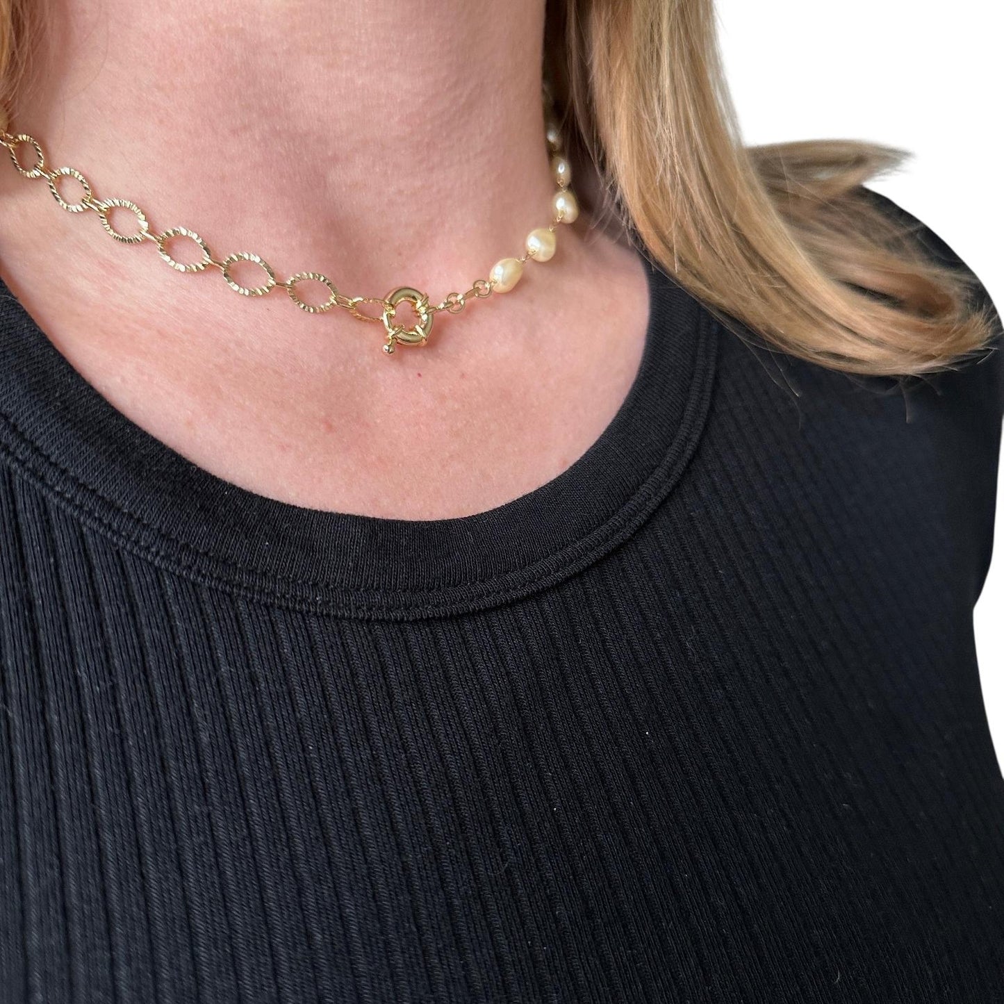 Baroque Pearl 18k Gold Filled Necklace
