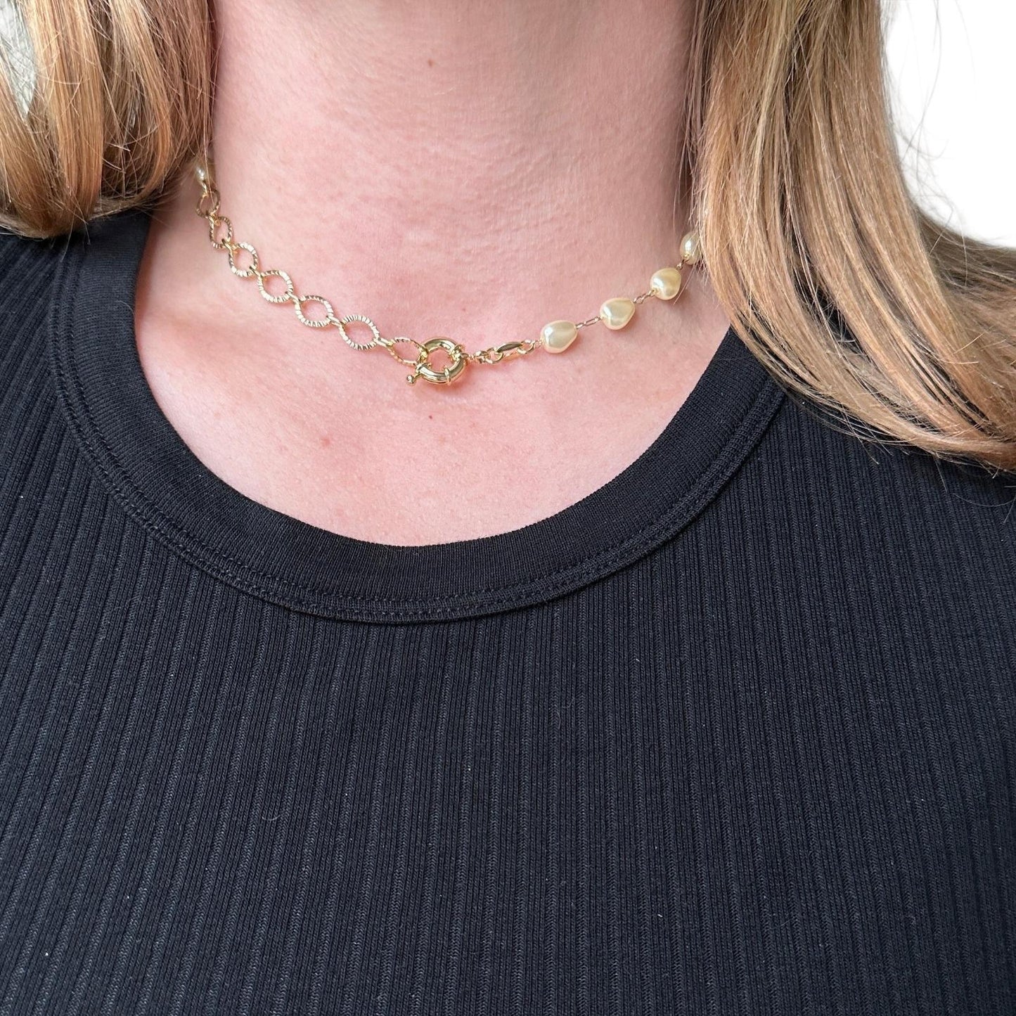 Baroque Pearl 18k Gold Filled Necklace