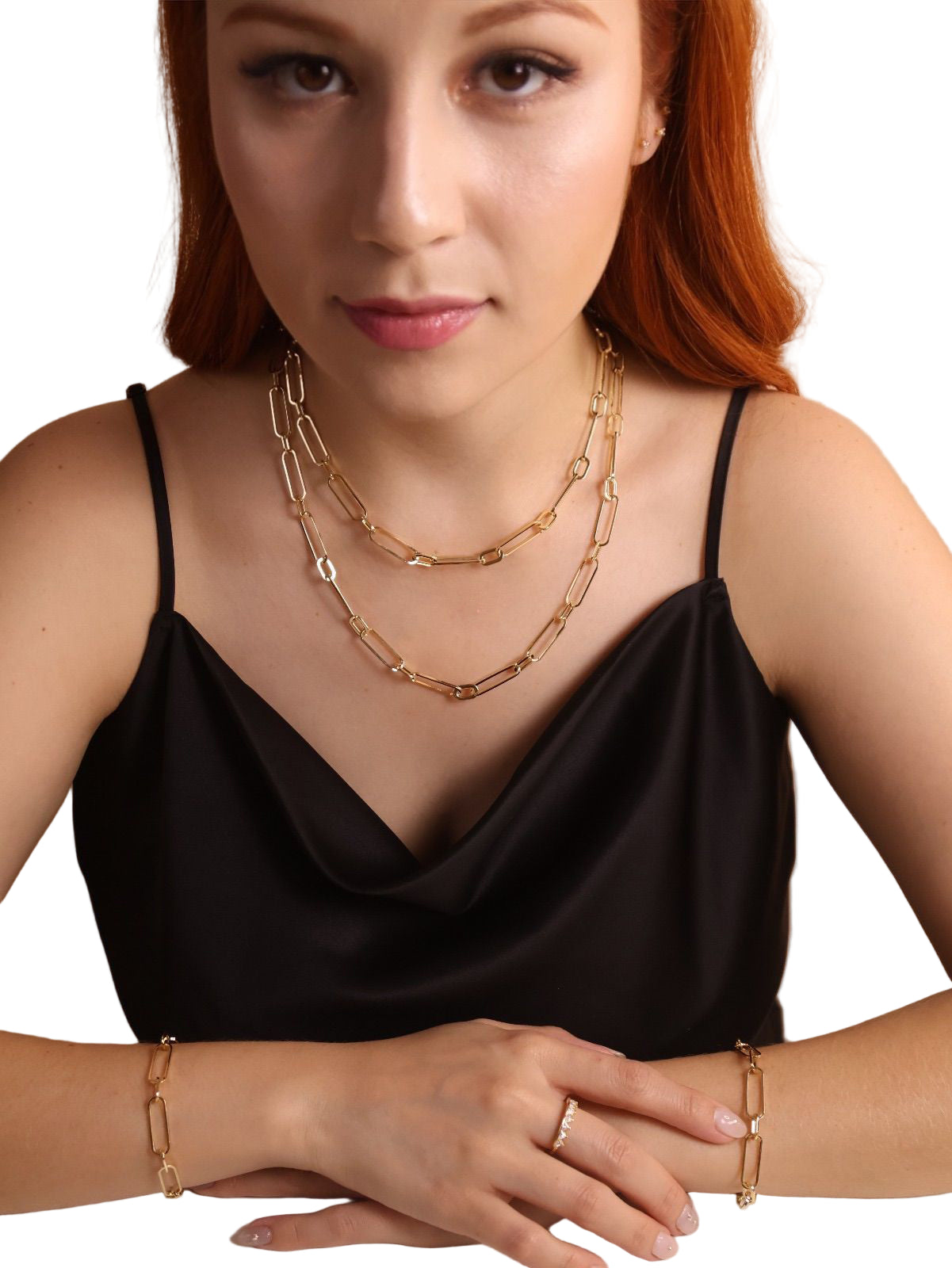 Chunky Paperclip Link Chain 18k Gold Filled Necklace