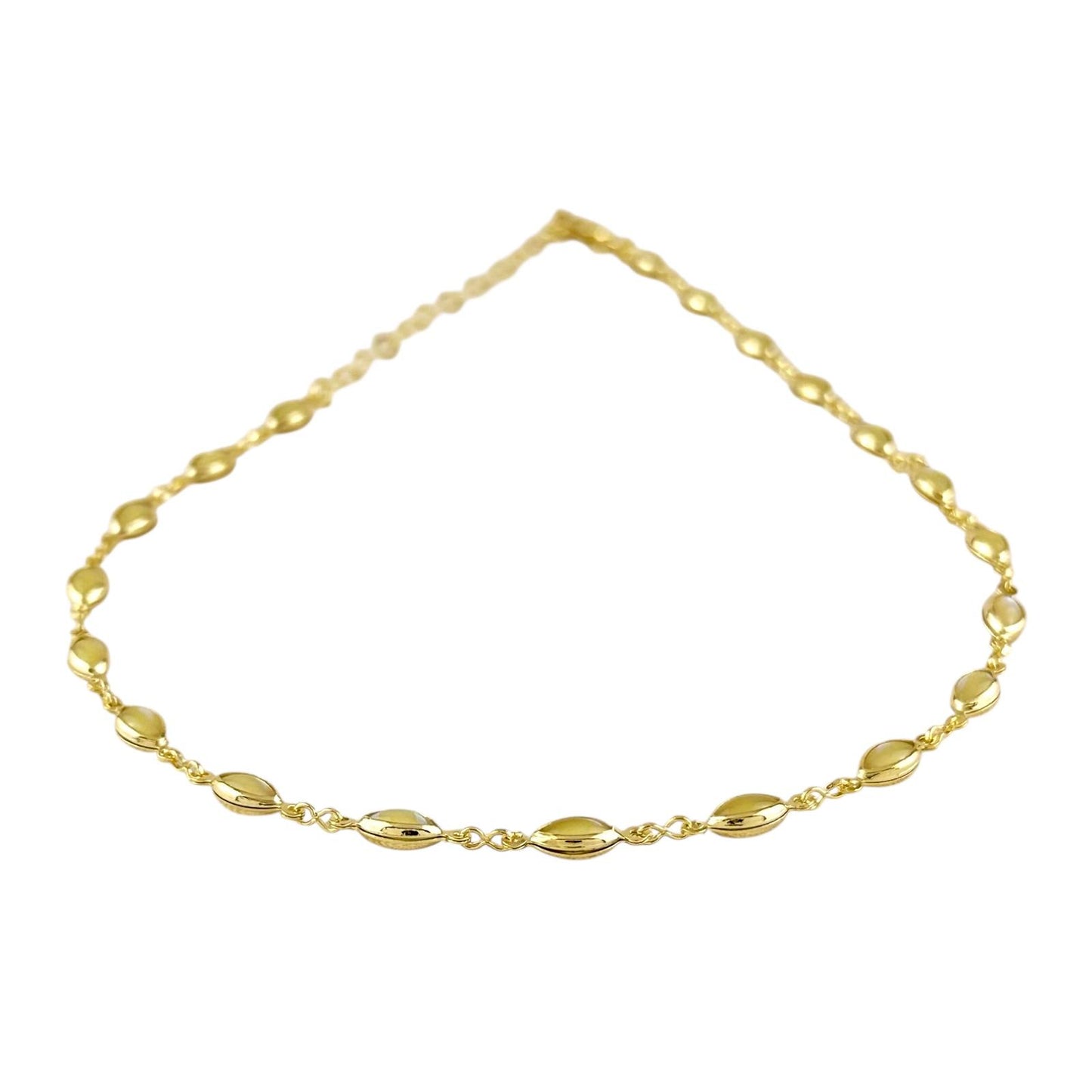 Opal Bead Choker 18k Gold Filled Necklace