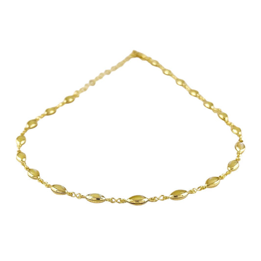 Opal Bead Choker 18k Gold Filled Necklace