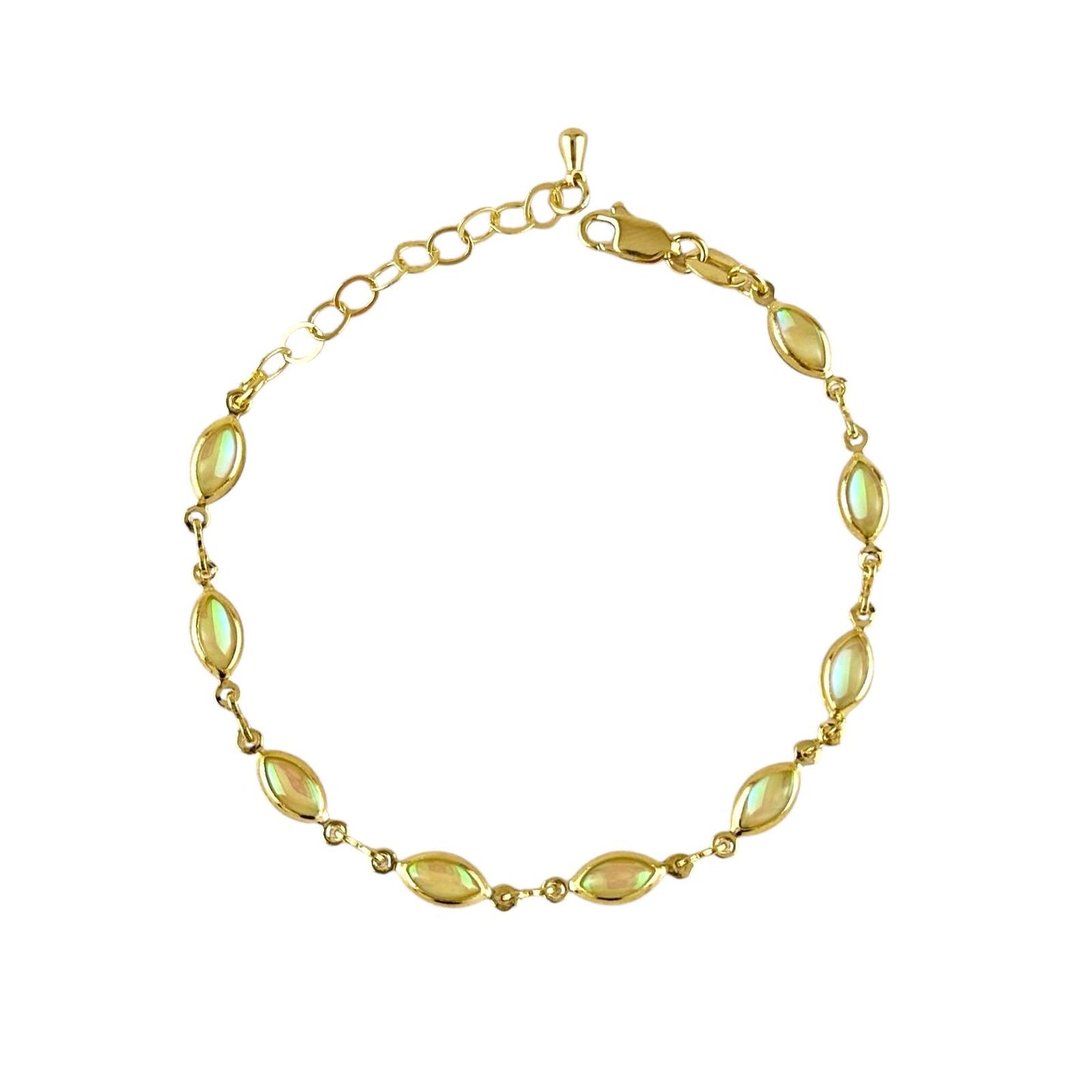 Opal Bead Bracelet 18k Gold Filled Bracelet