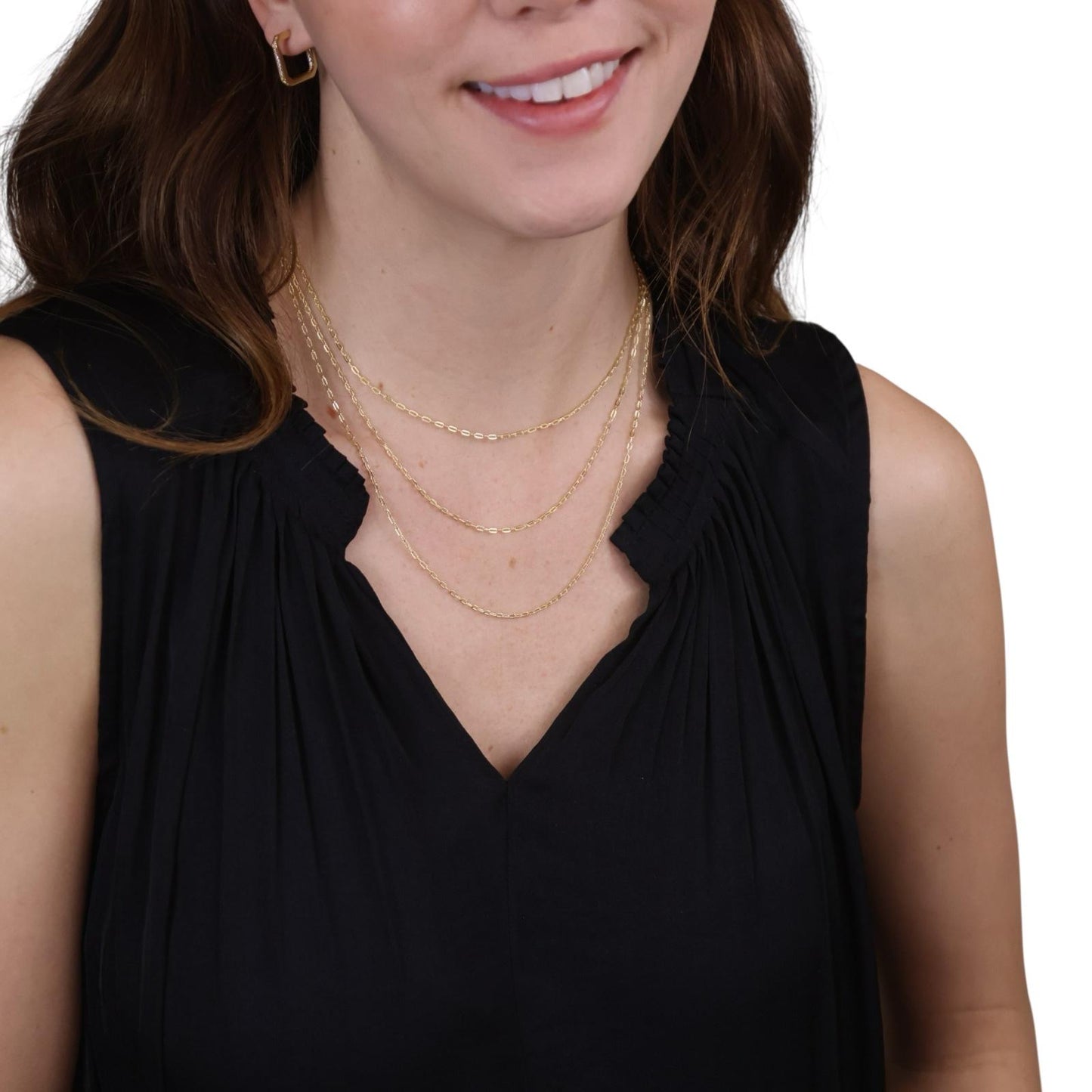 Diamond Cut Mirror Chain 18k Gold Filled Necklace