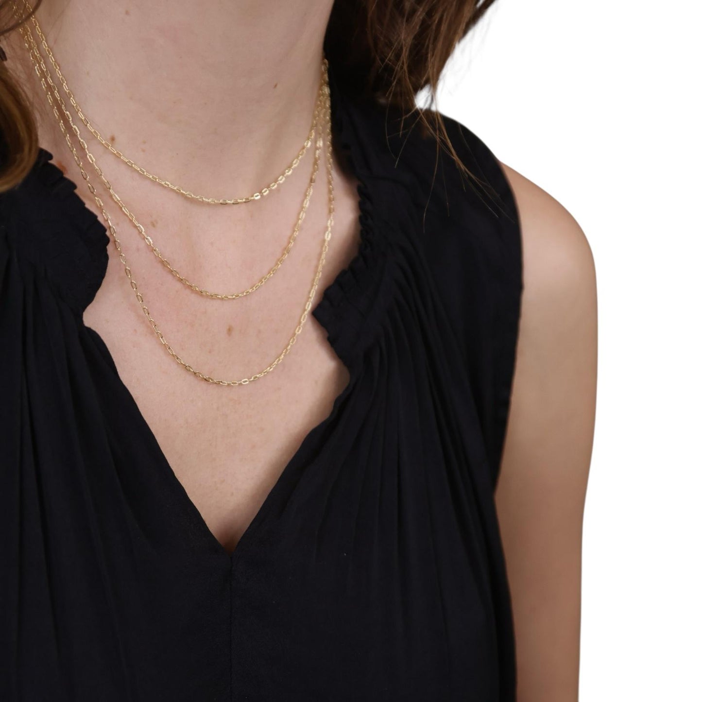 Diamond Cut Mirror Chain 18k Gold Filled Necklace