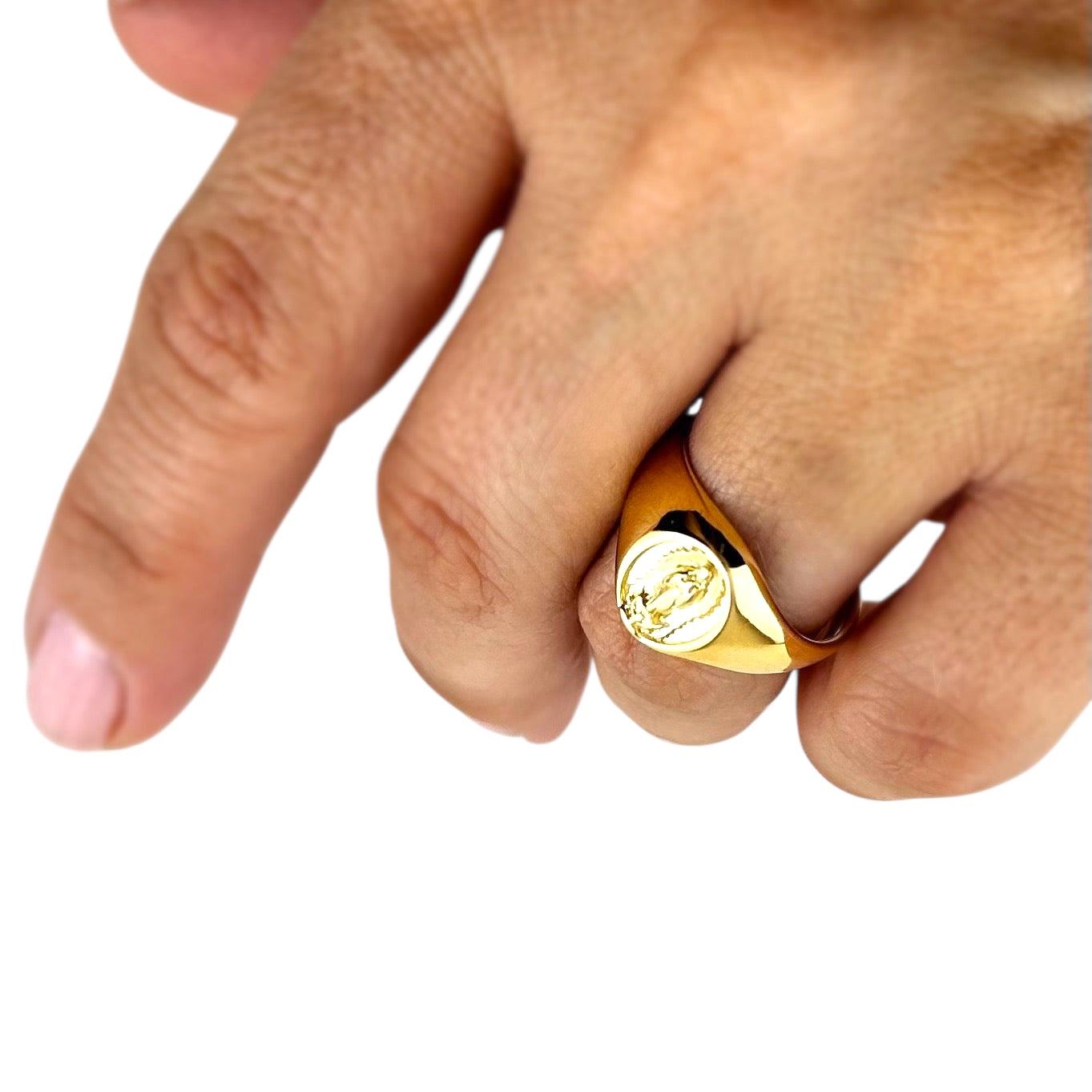 Our Lady of Guadalupe 18k Gold Filled Medal Ring