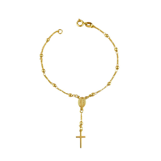 Delicate Rosary 18k Gold Filled Bracelet