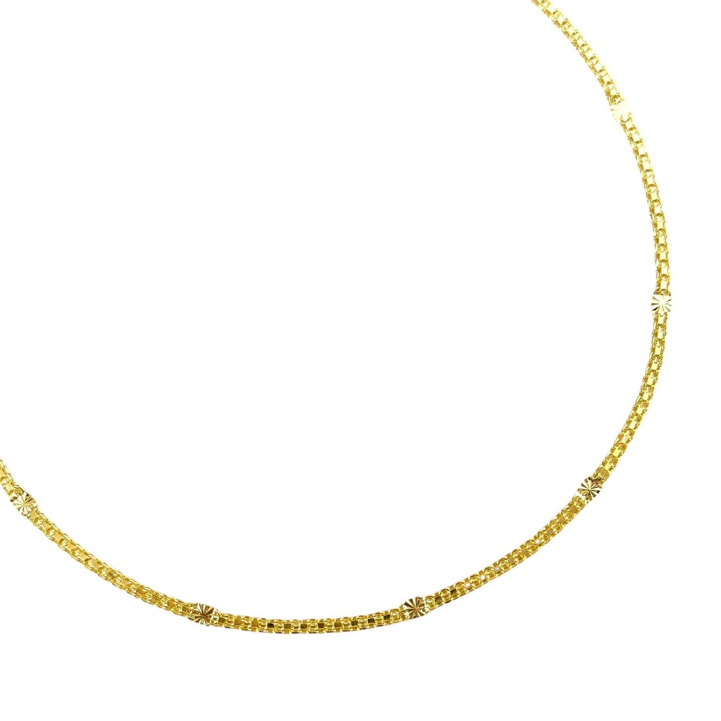 2.5mm Diamond Cut Multi-Strand Chain 18k Gold Filled Necklace