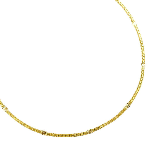 2.5mm Diamond Cut Multi-Strand Chain 18k Gold Filled Necklace