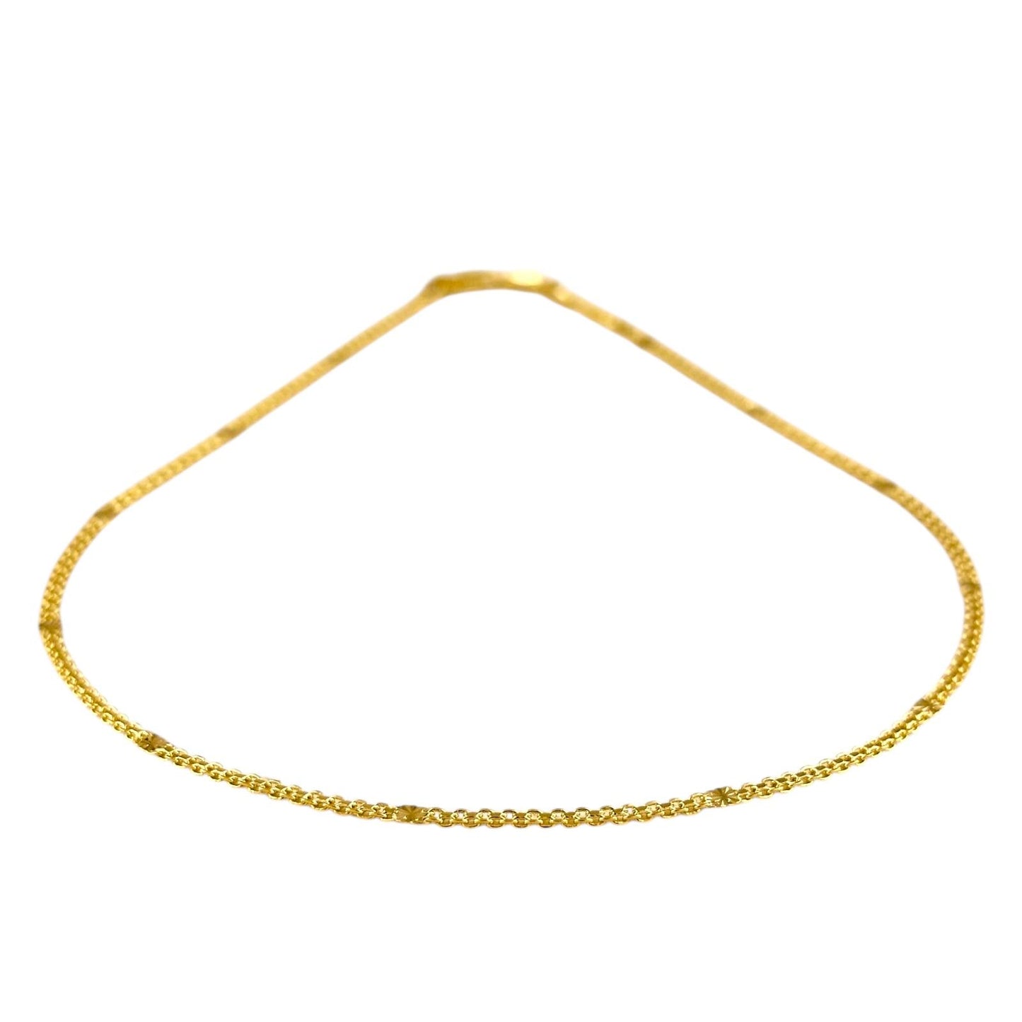 2.5mm Diamond Cut Multi-Strand Chain 18k Gold Filled Necklace