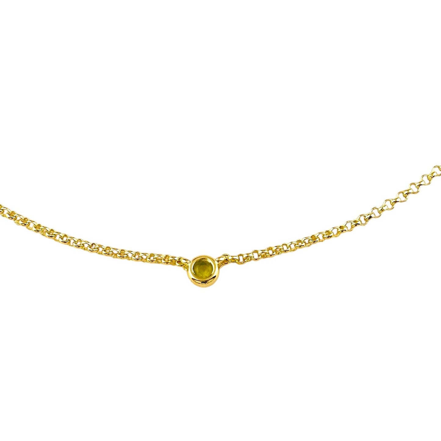 CZ Birthstone 18k Gold Filled Necklace