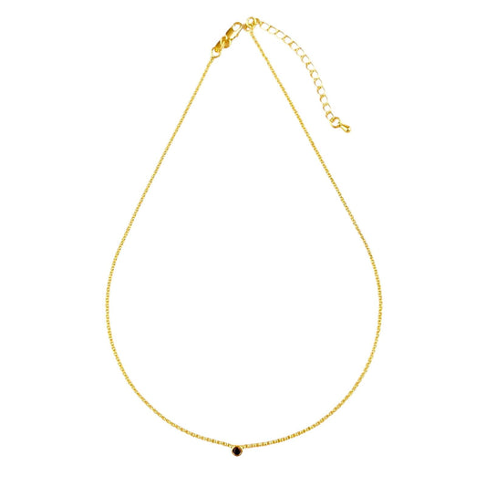 CZ Birthstone 18k Gold Filled Necklace