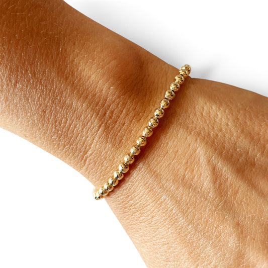 Beaded Chain 3.5mm 18K Gold Filled Bracelet