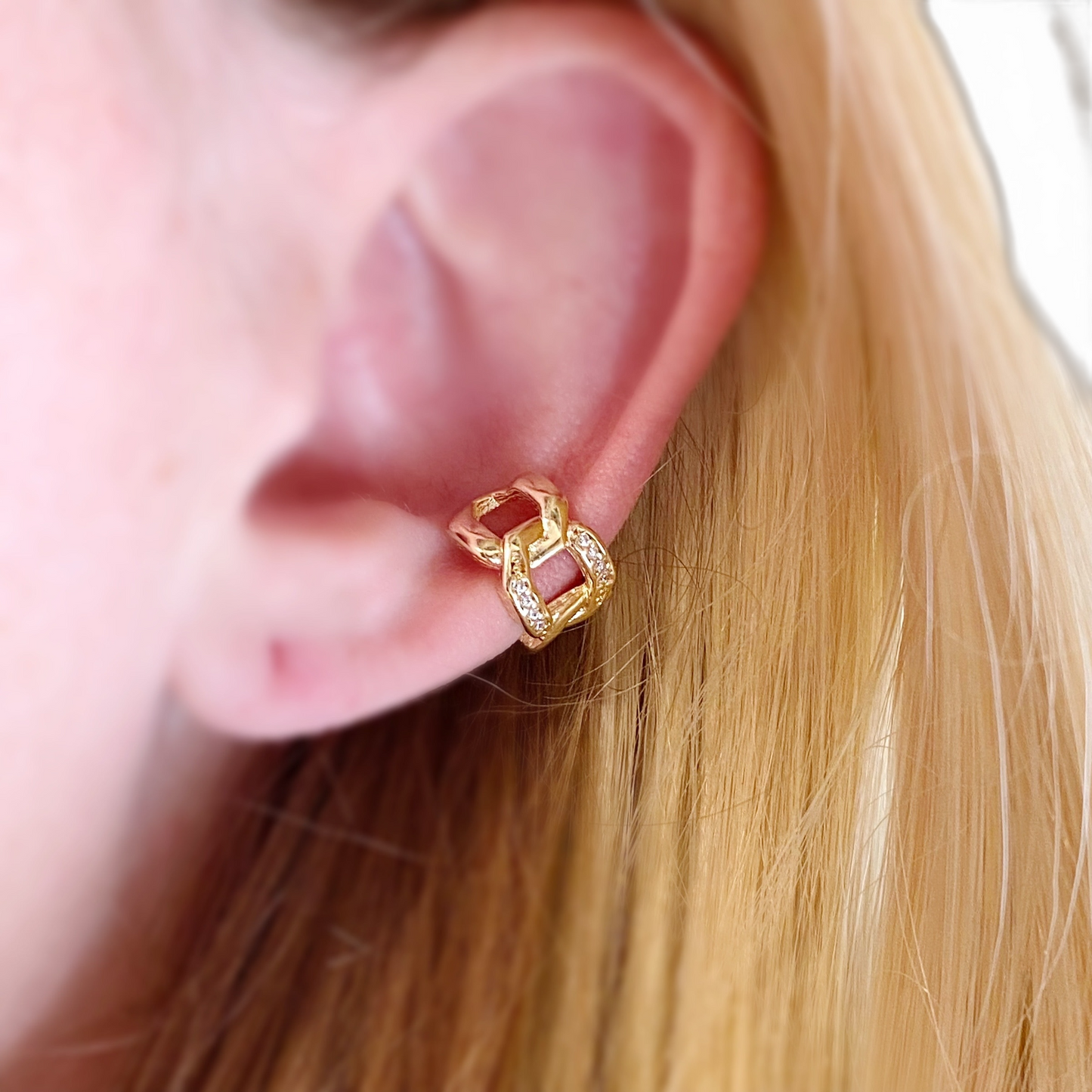 Chain CZ 18K Gold Filled Ear Cuff