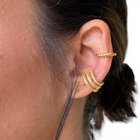 Twisted 18K Gold Filled Ear Cuff