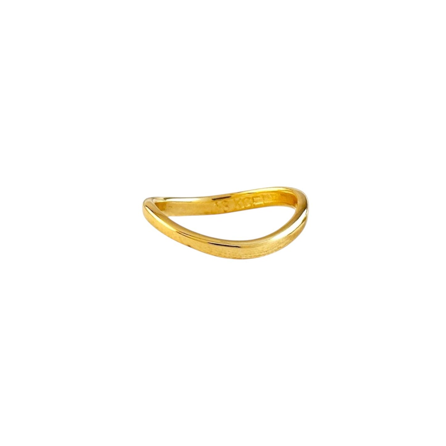 Stackable CZ Wave 18K Gold Filled Ring
