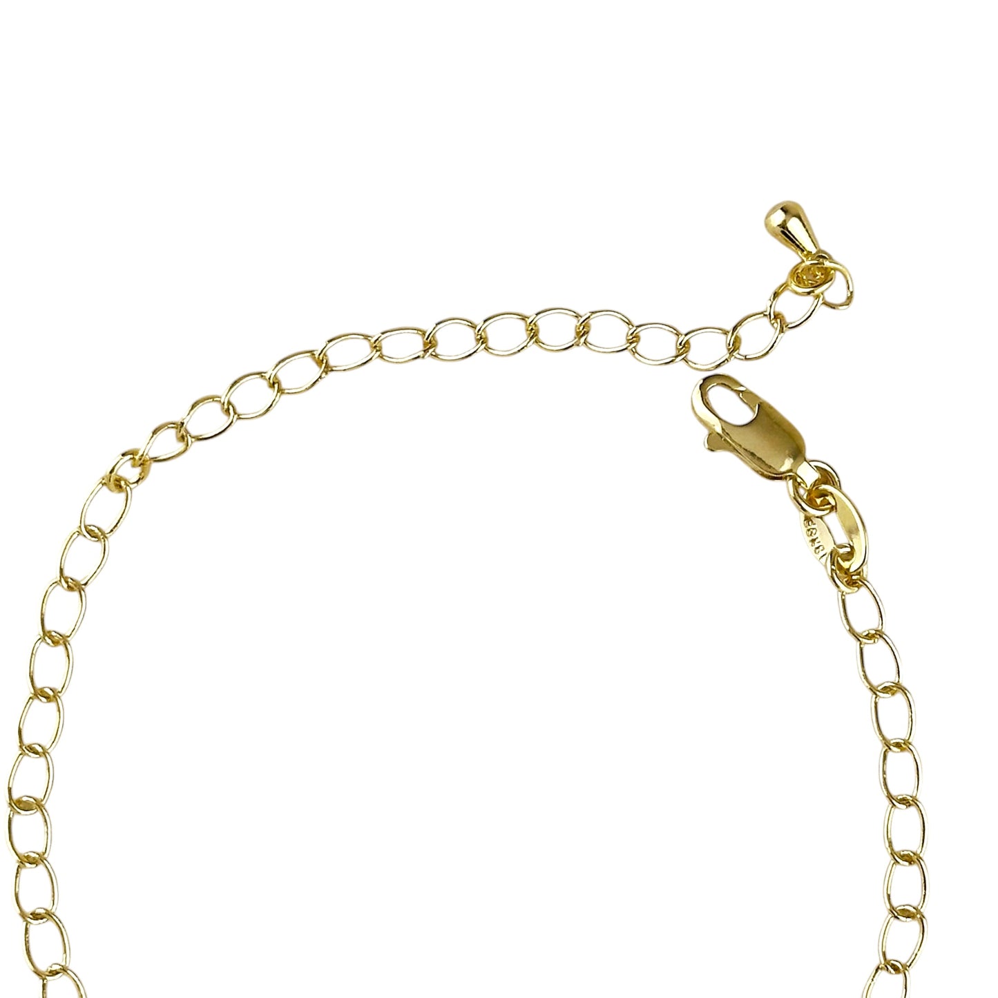 Round Bezel CZ 18K Gold Filled Hand Chain Bracelet