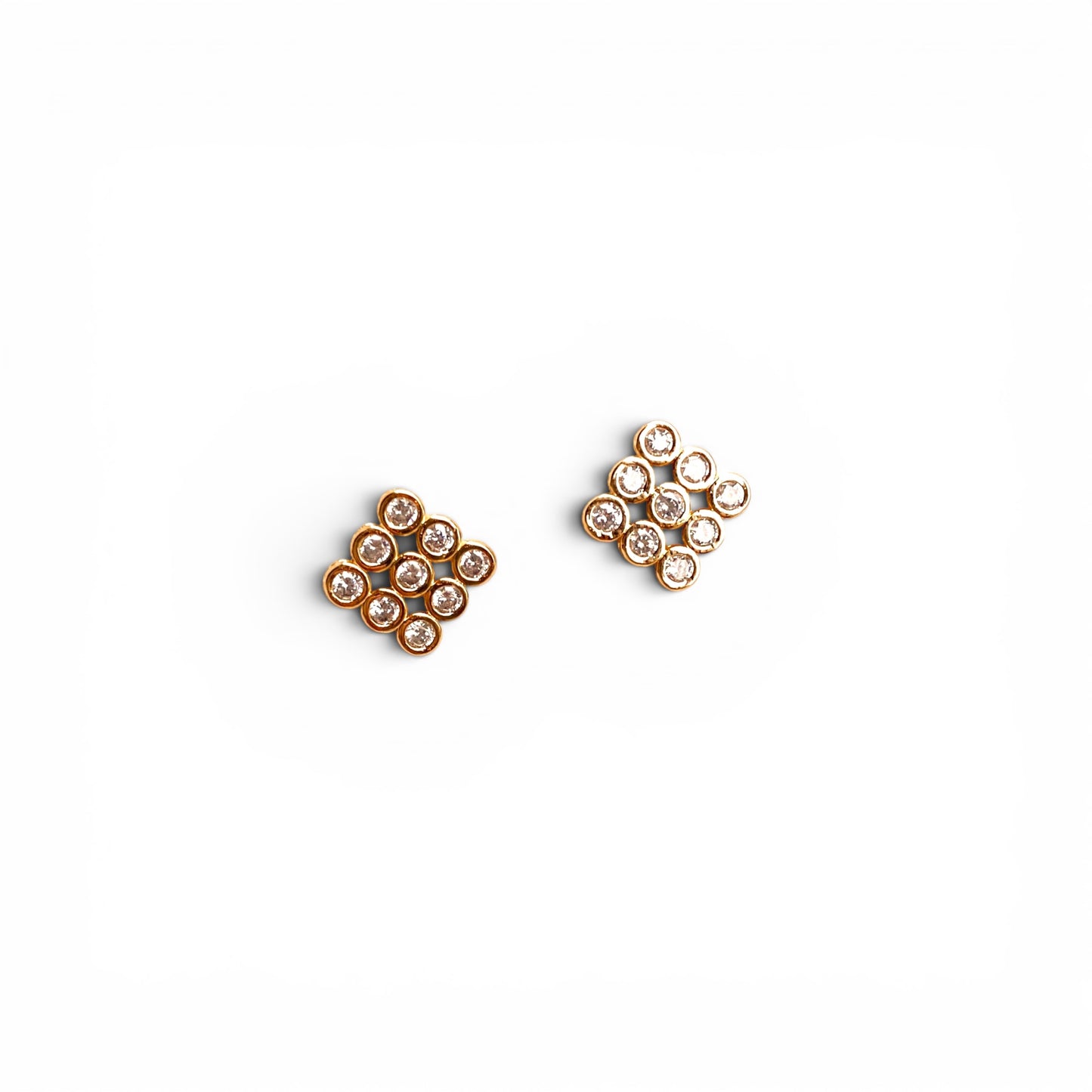 18K Gold Filled geometric cluster stud earrings product view