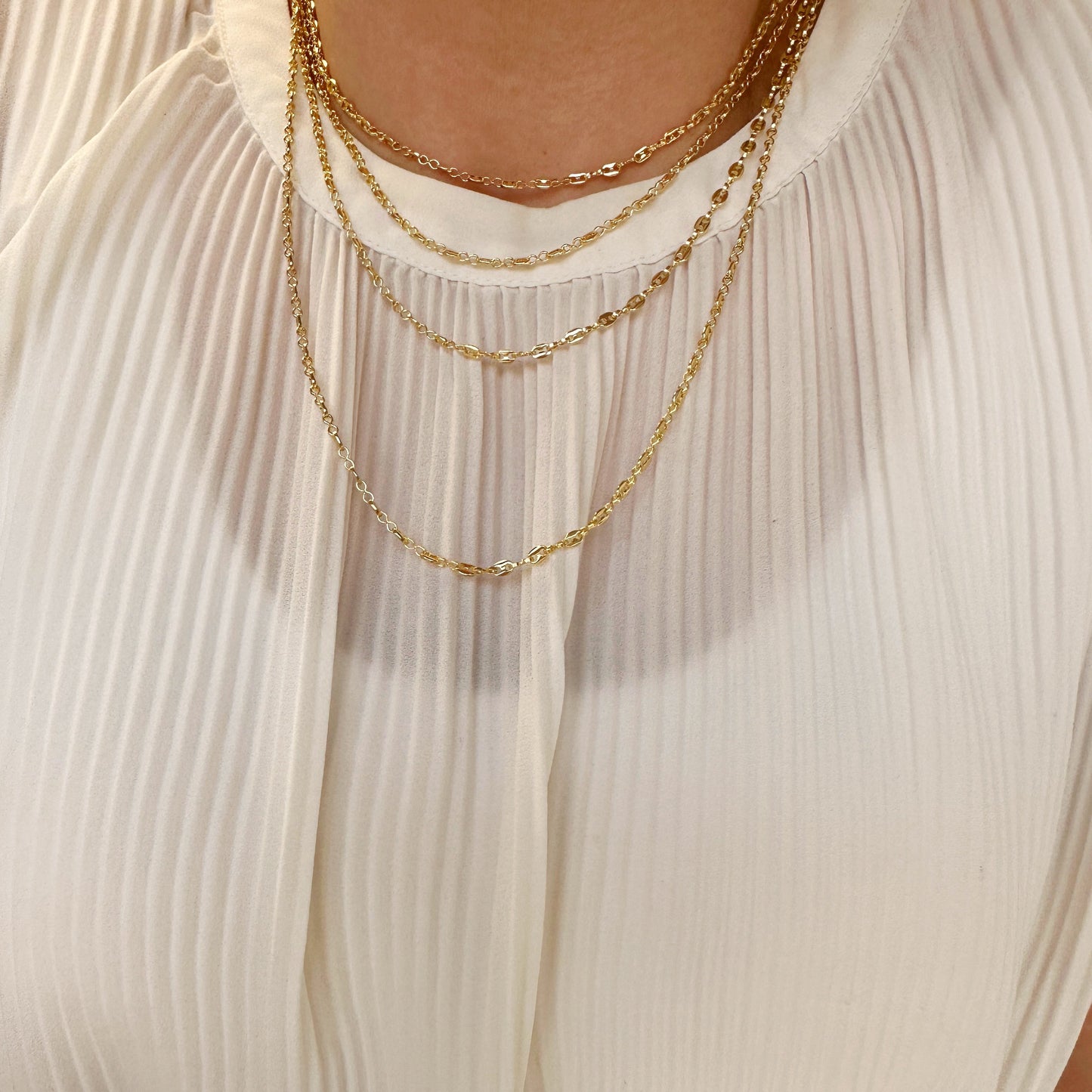 3mm Mariner Chain 18k Gold Filled Necklace