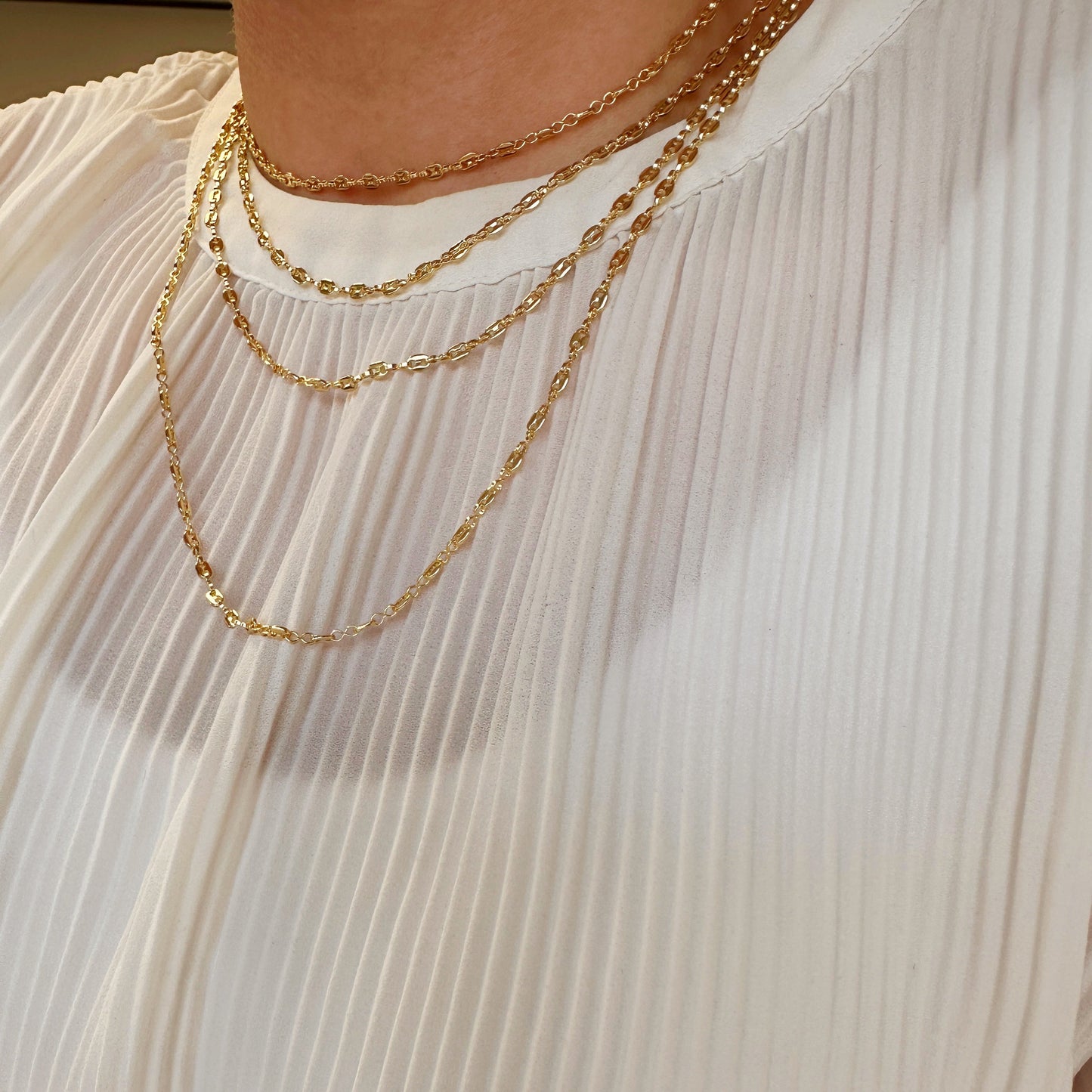 3mm Mariner Chain 18k Gold Filled Necklace
