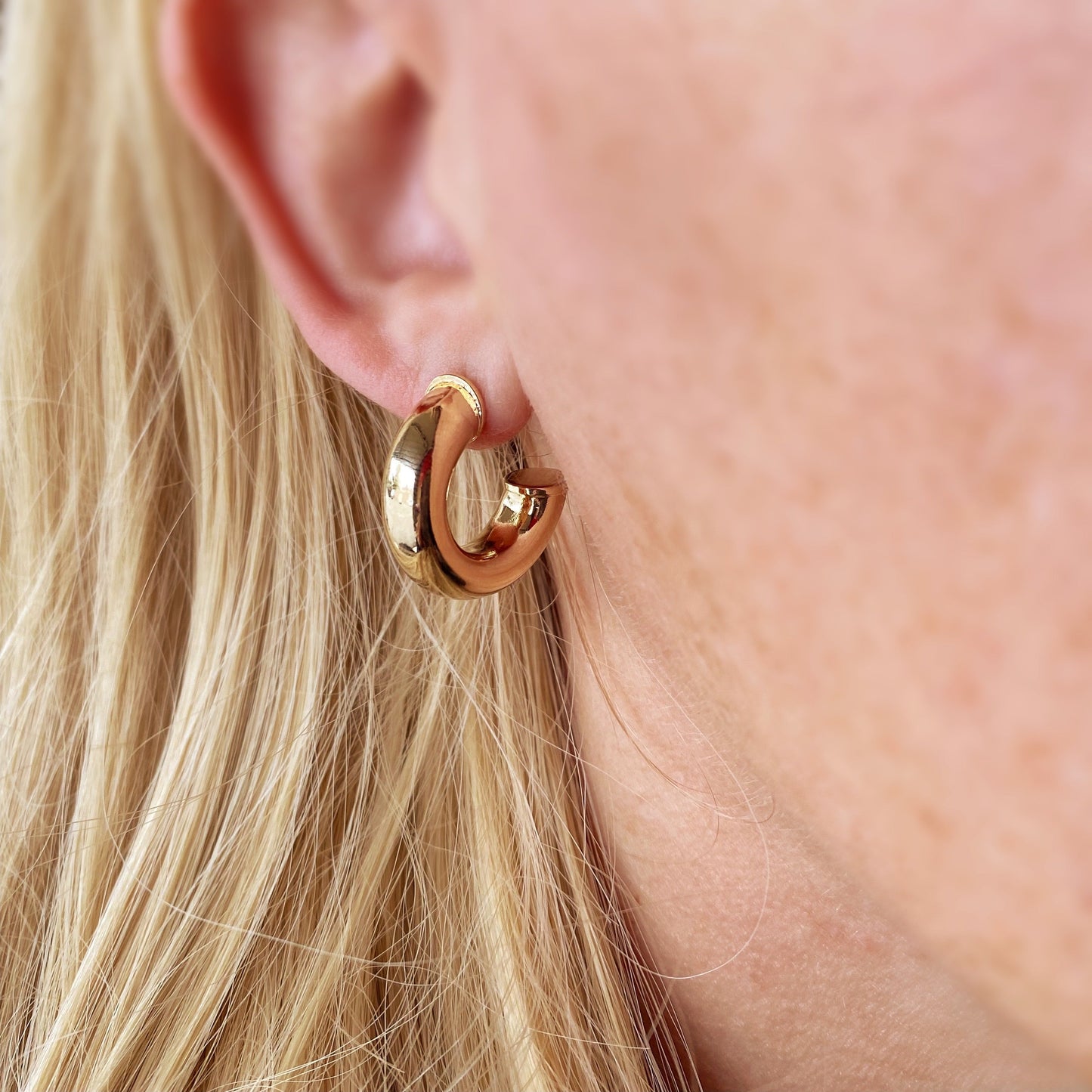 22mm Open Hoop 18k Gold Filled Earrings