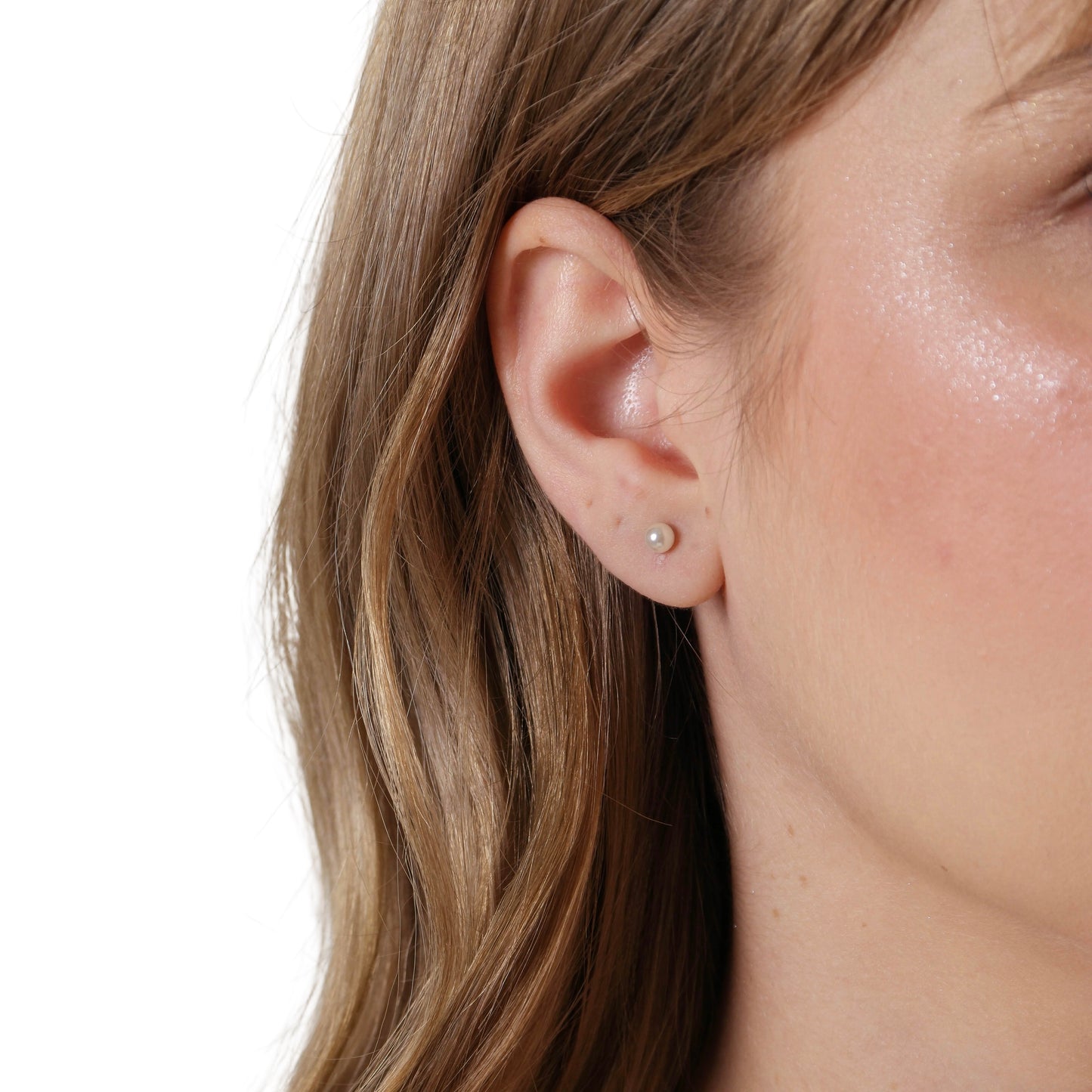 5mm Pearl Stud 18k Gold Filled Earrings