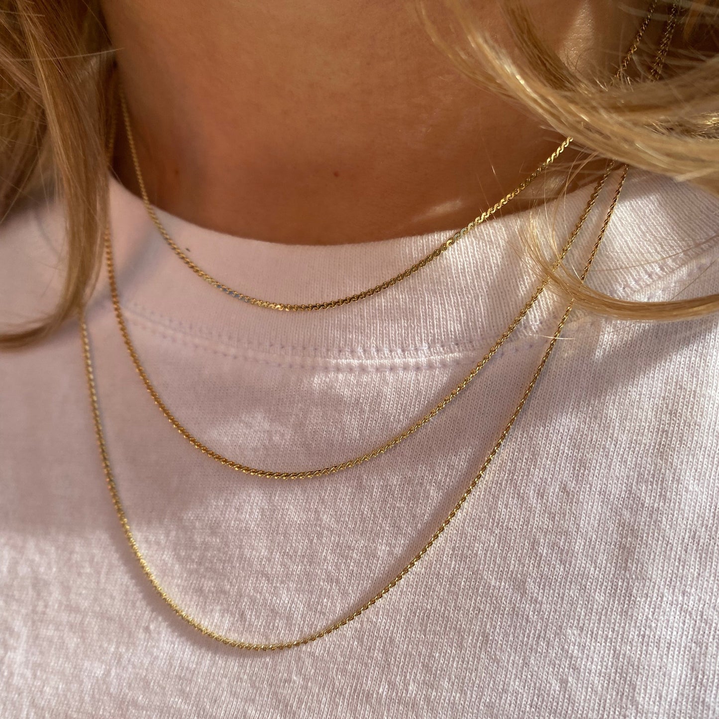 1.1mm Rope Chain 18k Gold Filled Necklace