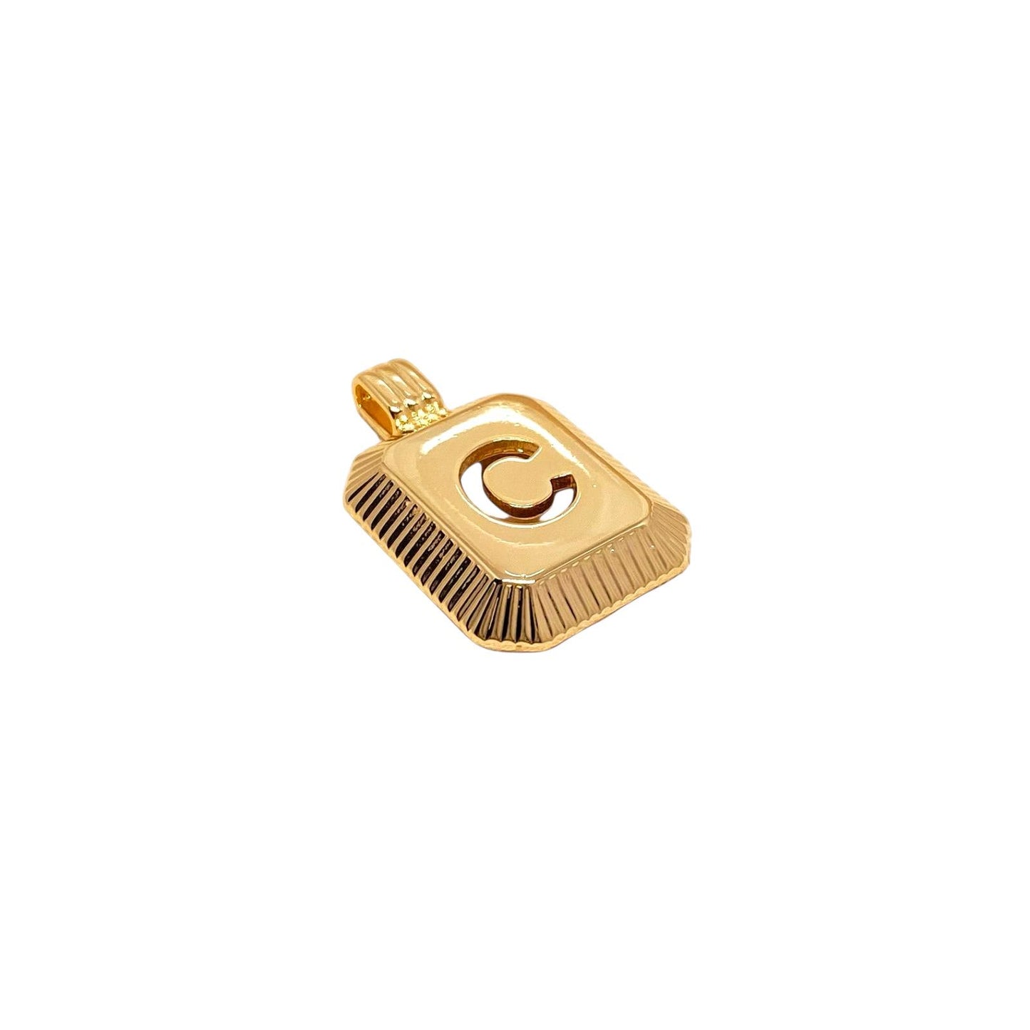 skillus 18k Gold Filled Initial Letter C Pendant 