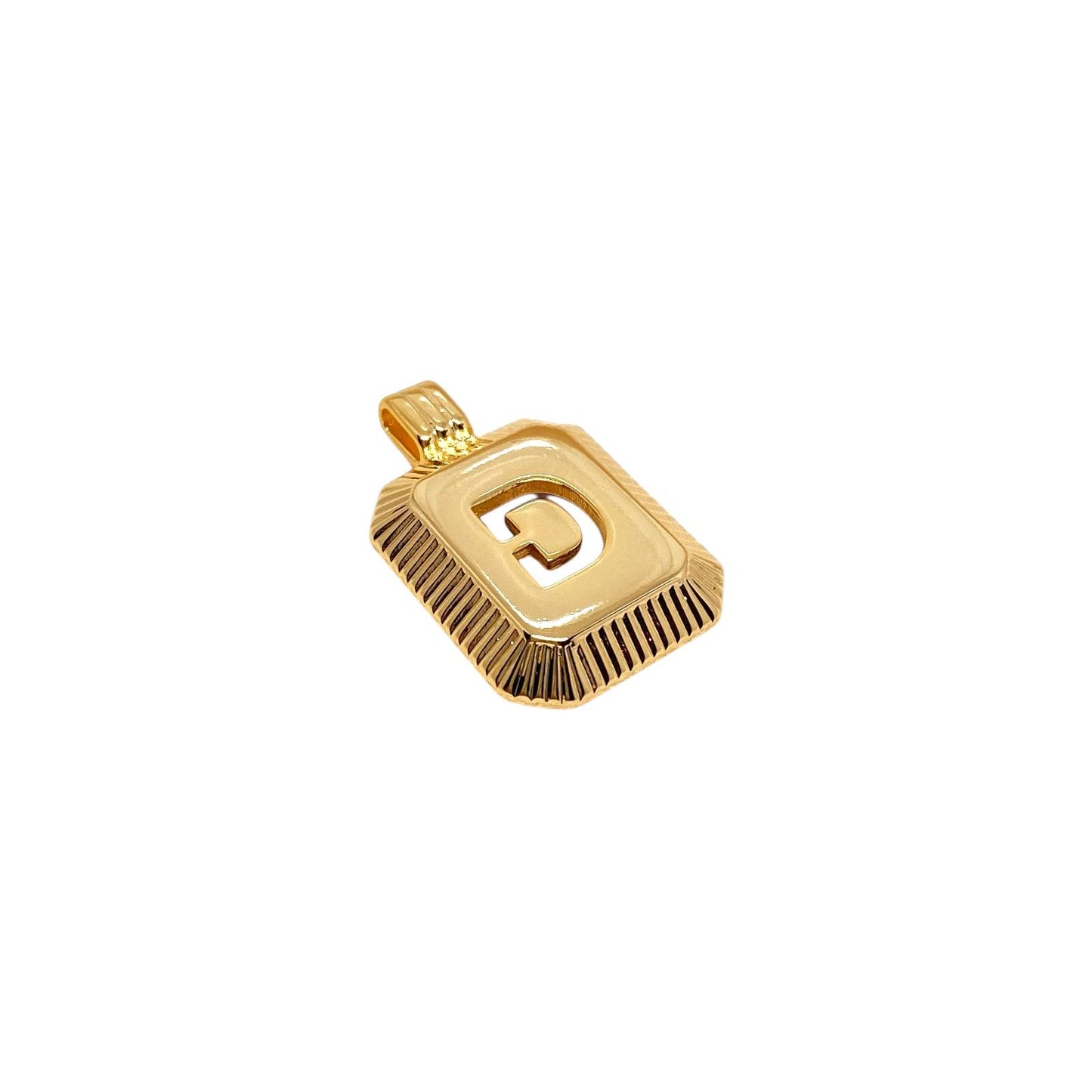 skillus 18k Gold Filled Initial Letter D Pendant 