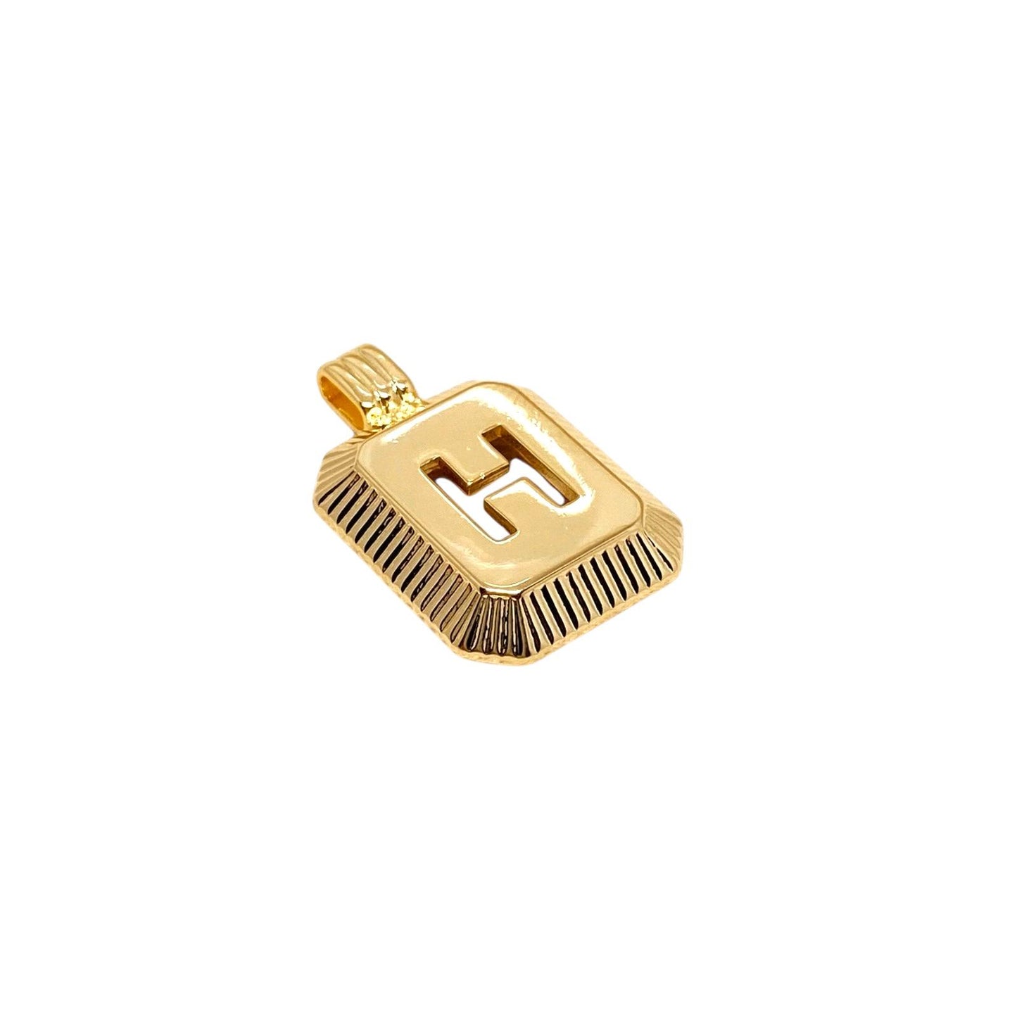 skillus 18k Gold Filled Initial Letter H Pendant 