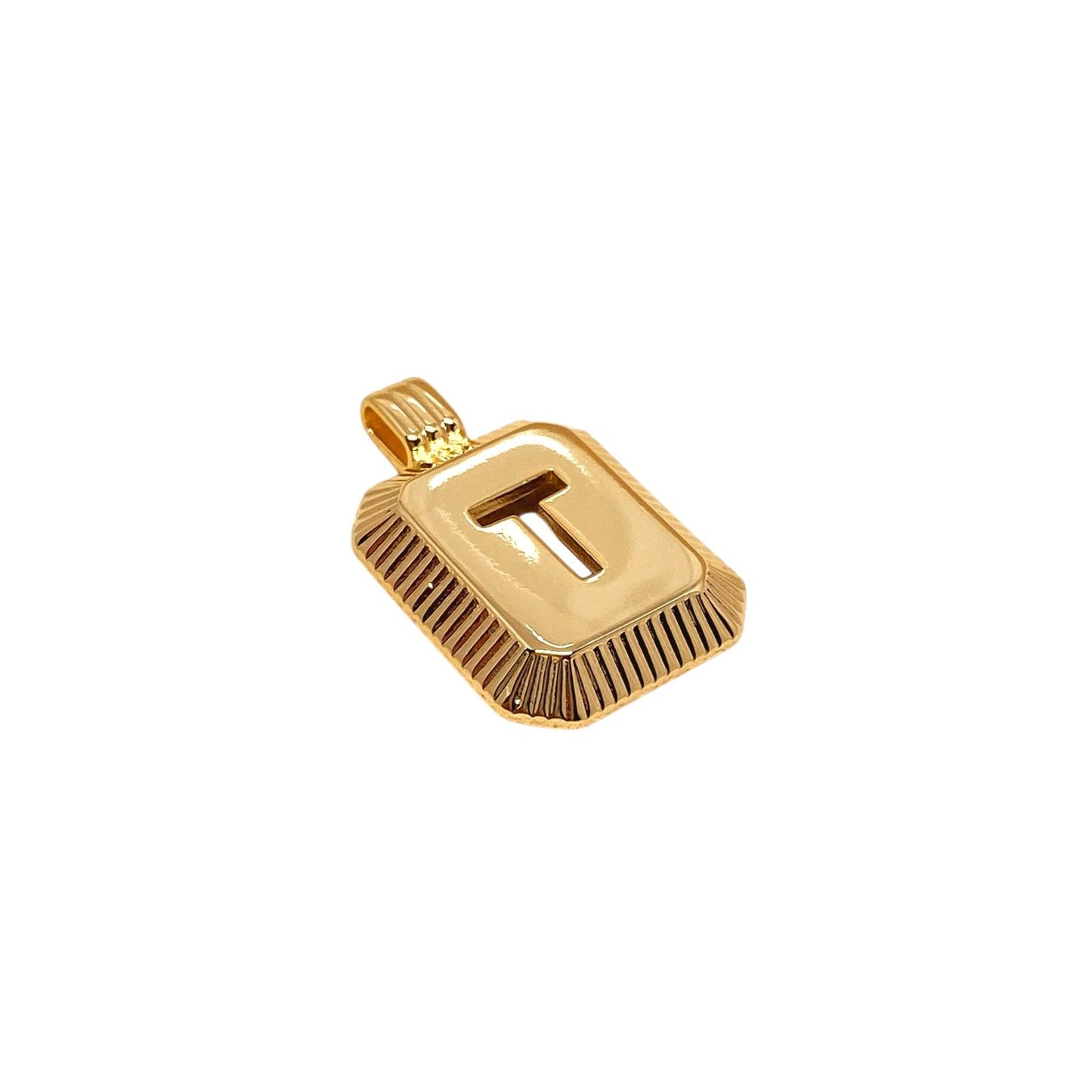 skillus 18k Gold Filled Initial Letter T Pendant 