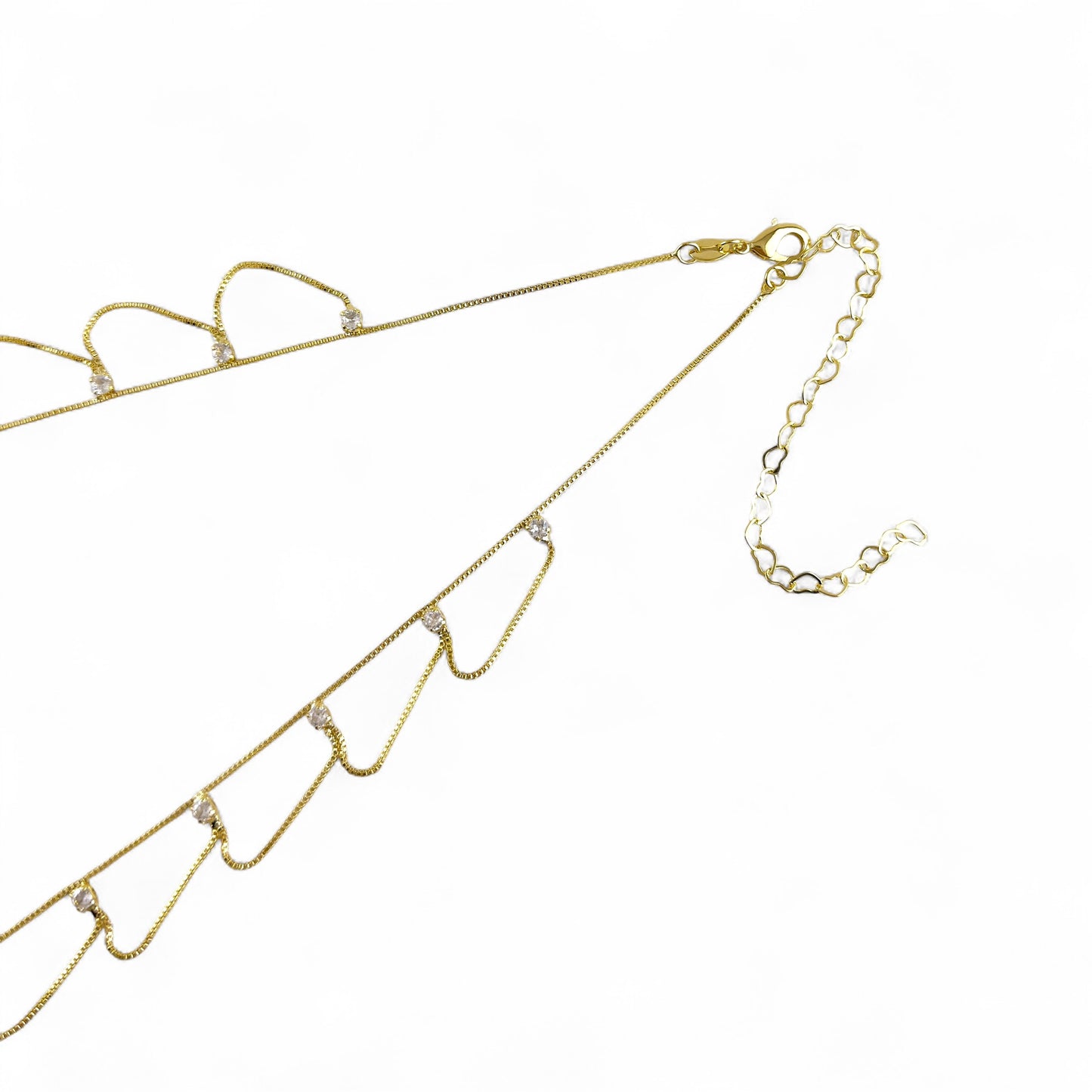 skillus Bali CZ Belly Chain in 18K Gold Filled closeup