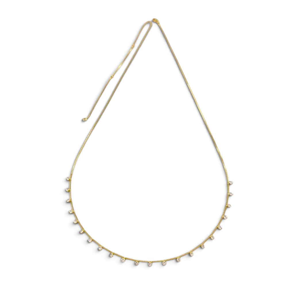 skillus CZ Box Chain Belly Chain 