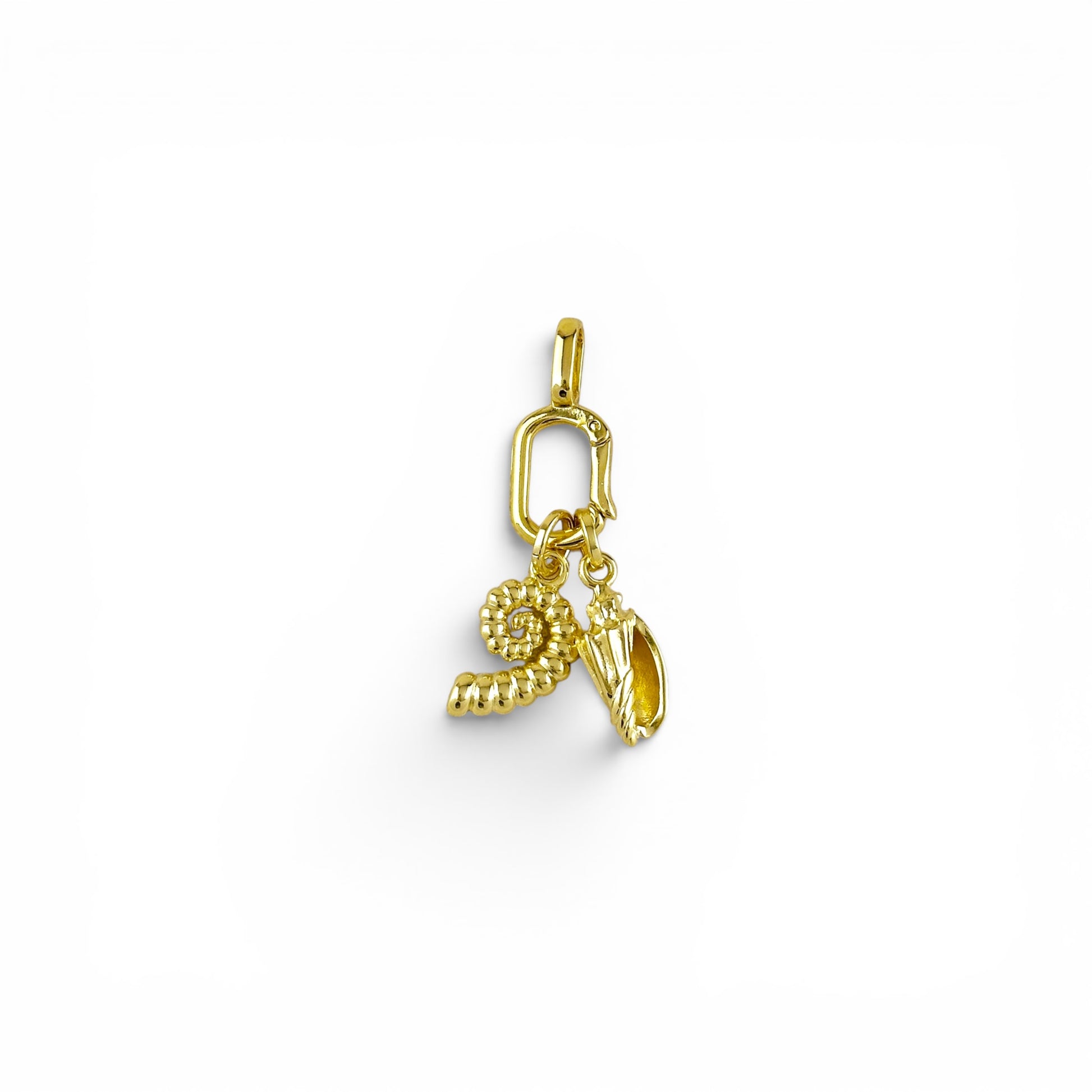  sundial shell charm on a carabiner product view